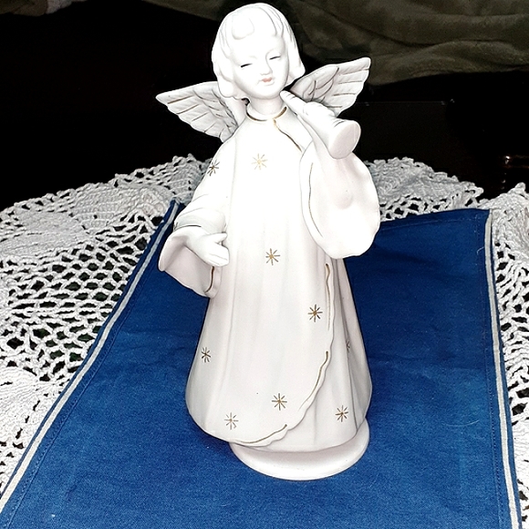 Schmid Bros. Art Vintage Schmid Bros Porcelain Angel Music Box